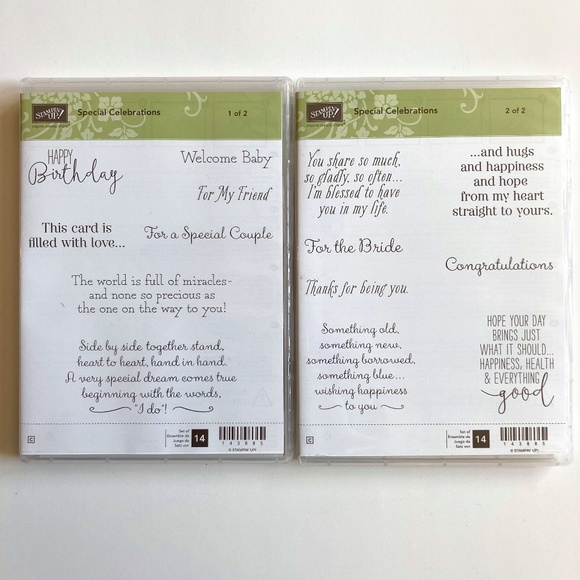 Stampin' Up! Special Celebrations Cling Mount Stamp Set NEW